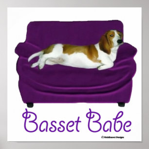 Poster Basset Babe