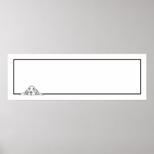 Poster basset blanc (Devant)