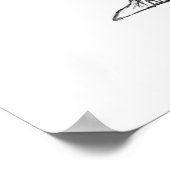 Poster basset blanc (Coin)