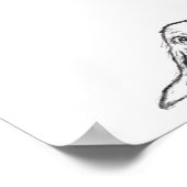 Poster basset blanc (Coin)