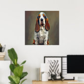 Poster Basset Bleu de Gascogne (Bureau à domicile)