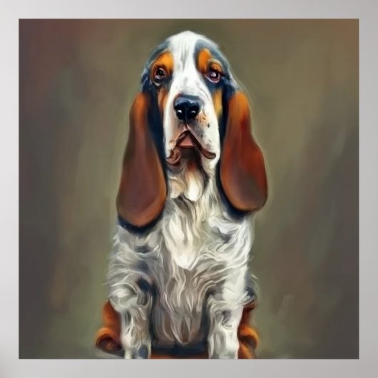 Poster Basset Bleu de Gascogne (Devant)