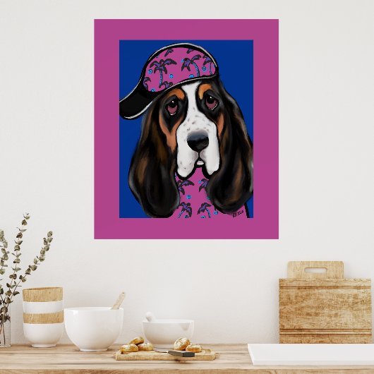 Poster Basset Hound (Cuisine)
