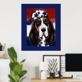 Poster Basset Hound (Bureau à domicile)