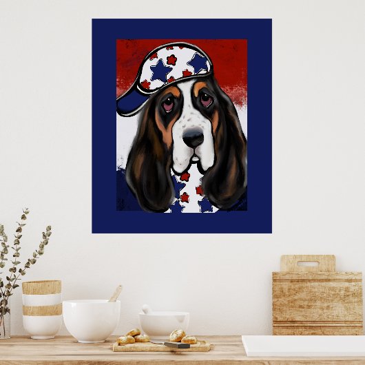 Poster Basset Hound (Cuisine)
