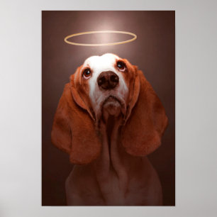Poster Basset Hound Angel