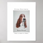 Poster Basset Hound Art (Devant)