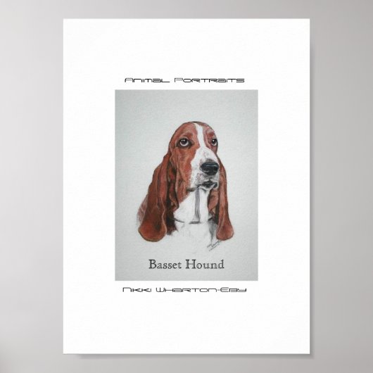 Poster Basset Hound Art (Devant)