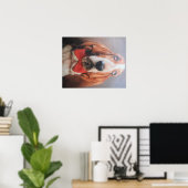 Poster Basset Hound Avec Cravate Red Bow (Bureau à domicile)