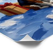 Poster Basset Hound Christmas Lighthouse Holiday (Coin)