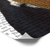 Poster Basset Hound et Antlers (Coin)