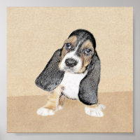 Basset Hound Peinture Chiot - Art Chien original