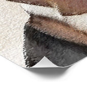 Poster Basset Hound Peinture - Cute Original Chien Art (Coin)