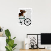 Poster Basset Hound sur vélo (Bureau à domicile)