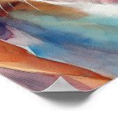 Poster Basset hound watercolor portrait (Coin)