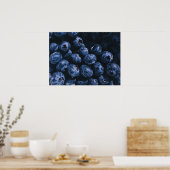 Poster Bassin biologique mûr de bleuets (Cuisine)