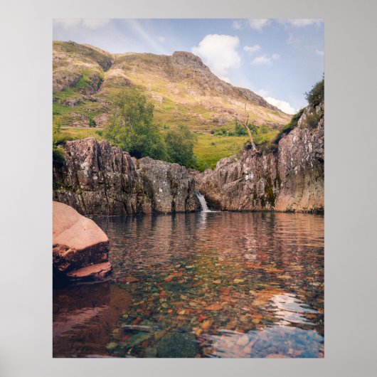Poster Bassin de la cascade de Glencoe (Devant)
