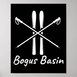 Poster Bassin factice de ski de fond idaho skieur poteaux