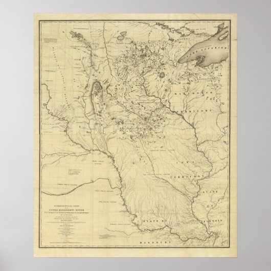 Poster Bassin hydrographique du Mississippi (Devant)