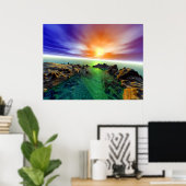 Poster Bassin rocheux (Bureau à domicile)