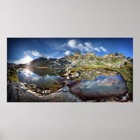 Poster Bassin supérieur du lac Ediza sous les Minarets -  (Devant)