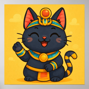 Poster Bastet Cat   Déesse égyptienne   Cute égyptienne