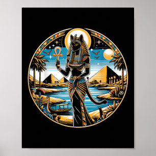 Poster Bastet Chat déesse antique Egypte Mytholog égyptie