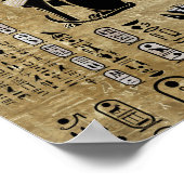 Poster Bastet - Chats Égyptiens Et Croix D'Ankh (Coin)