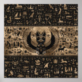 Poster Bastet, déesse chatte égyptienne (Devant)