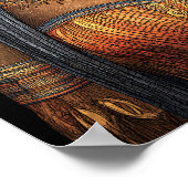 Poster Bastet Egyptian Chat Goddess Gold Brown Art (Coin)