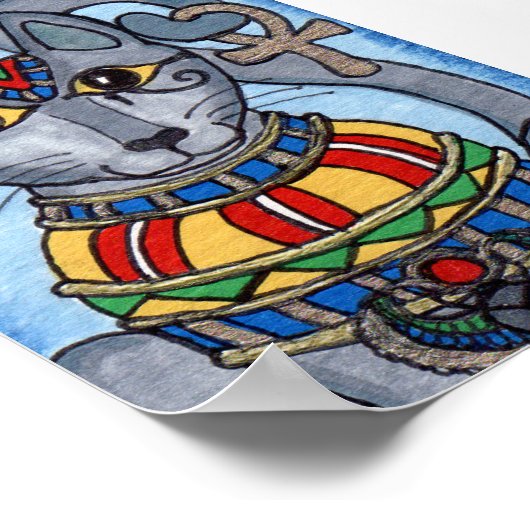 Poster Bastet Eygptian Chat déesse Mini Art populaire (Coin)