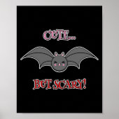 Poster Bat mignonne mais effrayant (Devant)