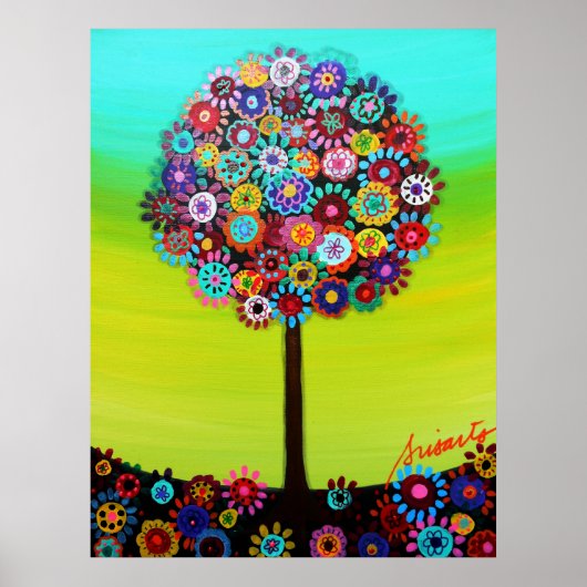 Poster Bat mitzvah de l'arborescence du bar de vie (Devant)