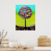 Poster Bat mitzvah de l'arborescence du bar de vie (Cuisine)