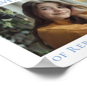 Poster Bat Mitzvah Photo Blue Star of David Party (Coin)