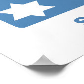 Poster Bat mitzvah Star Sports en rouge et bleu (Coin)