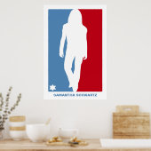 Poster Bat mitzvah Star Sports en rouge et bleu (Cuisine)