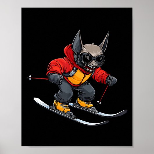 Poster Bat Skier (Devant)