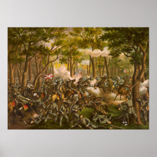 Poster Bataille américaine de guerre civile de la région