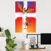 Poster bataille angélique (Bureau à domicile)