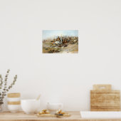 Poster Bataille Custer de Little Bighorn Russell (Cuisine)