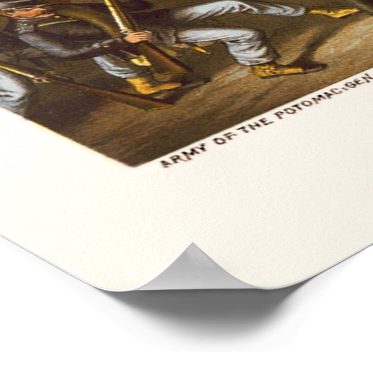 Poster Bataille d'Antietam montrant le général McClellan (Coin)