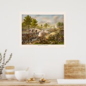 Poster Bataille d'Antietam montrant le général McClellan  (Cuisine)