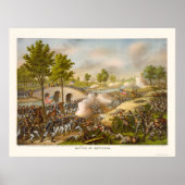 Poster Bataille d'Antietam montrant le général McClellan (Devant)