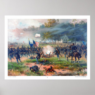 Poster Bataille d'Antietam Thure de Thulstrup 1887 Restau