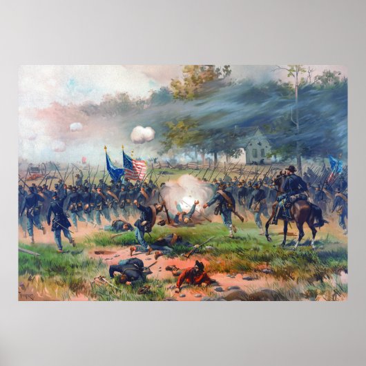 Poster Bataille d'Antietam Thure de Thulstrup 1887 Restau (Devant)