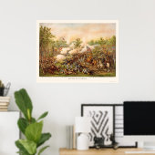 Poster Bataille d'Atlanta par Kurz et Allison 1864 (Bureau à domicile)