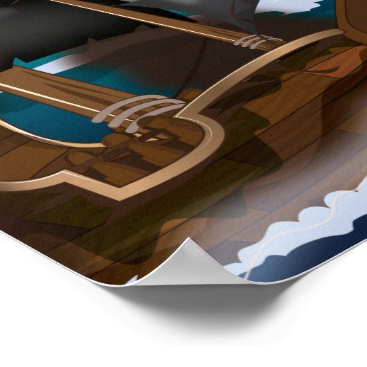 Poster Bataille de bateau pirate ! (Coin)