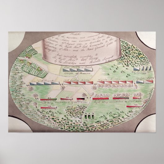 Poster Bataille de Camden, 1780 (Devant)