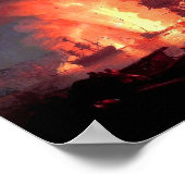 Poster Bataille de Cesme à la nuit (Coin)